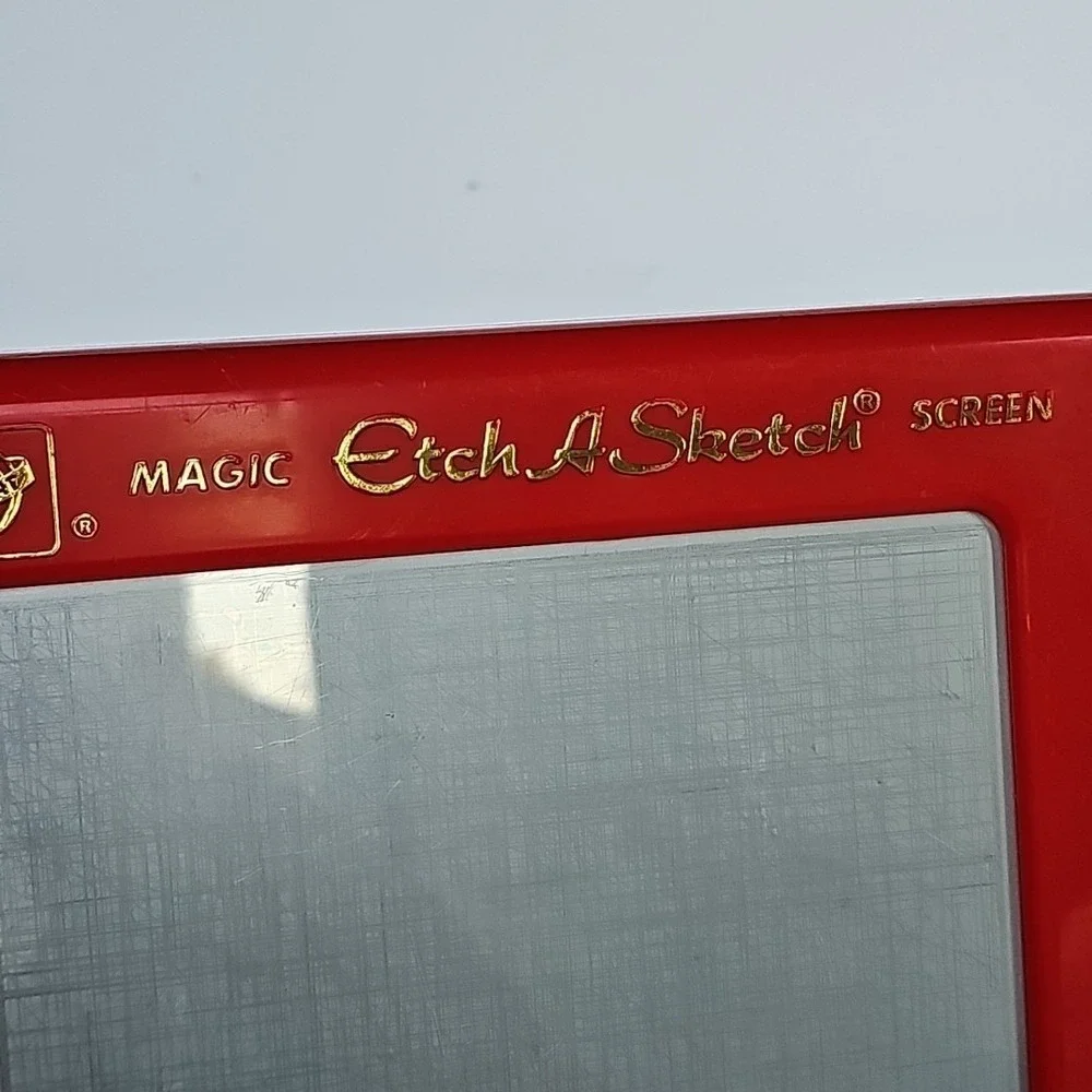 Vintage Ohio Art Etch A‎ Sketch Magic Screen and Pocket Spin Master Bundle Red
